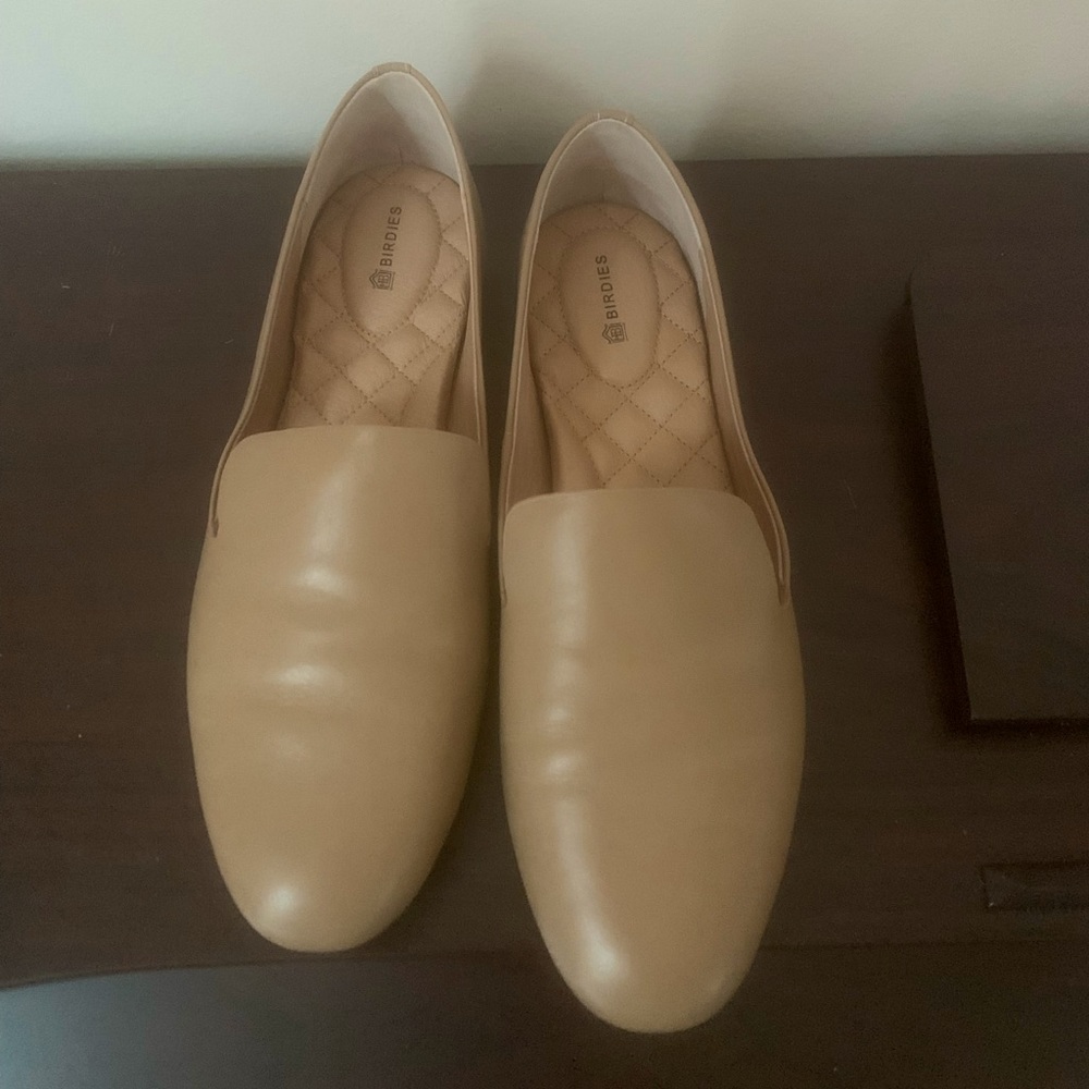 Tan birdies flat loafers shoes